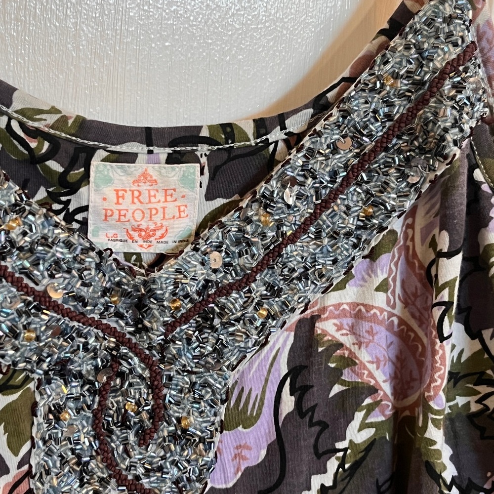 Free People Beaded Floral Dress - Picture 3 of 7